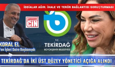 TEKİRDAĞ BELEDİYESİ’NDE ÇİFTE ŞOK!VALİLİK HAREKETE GEÇTİ: İKİ ÜST DÜZEY İSİM GÖREVDEN UZAKLAŞTIRILDI