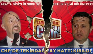 CHP’DE TEKİRDAĞ FAY HATTI KIRILDI!