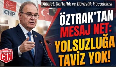 ÖZTRAK’TAN YOLSUZLUK ÇIKIŞI: “YOLSUZLUK YAPANLARIN ARAMIZDA YERİ YOK!”